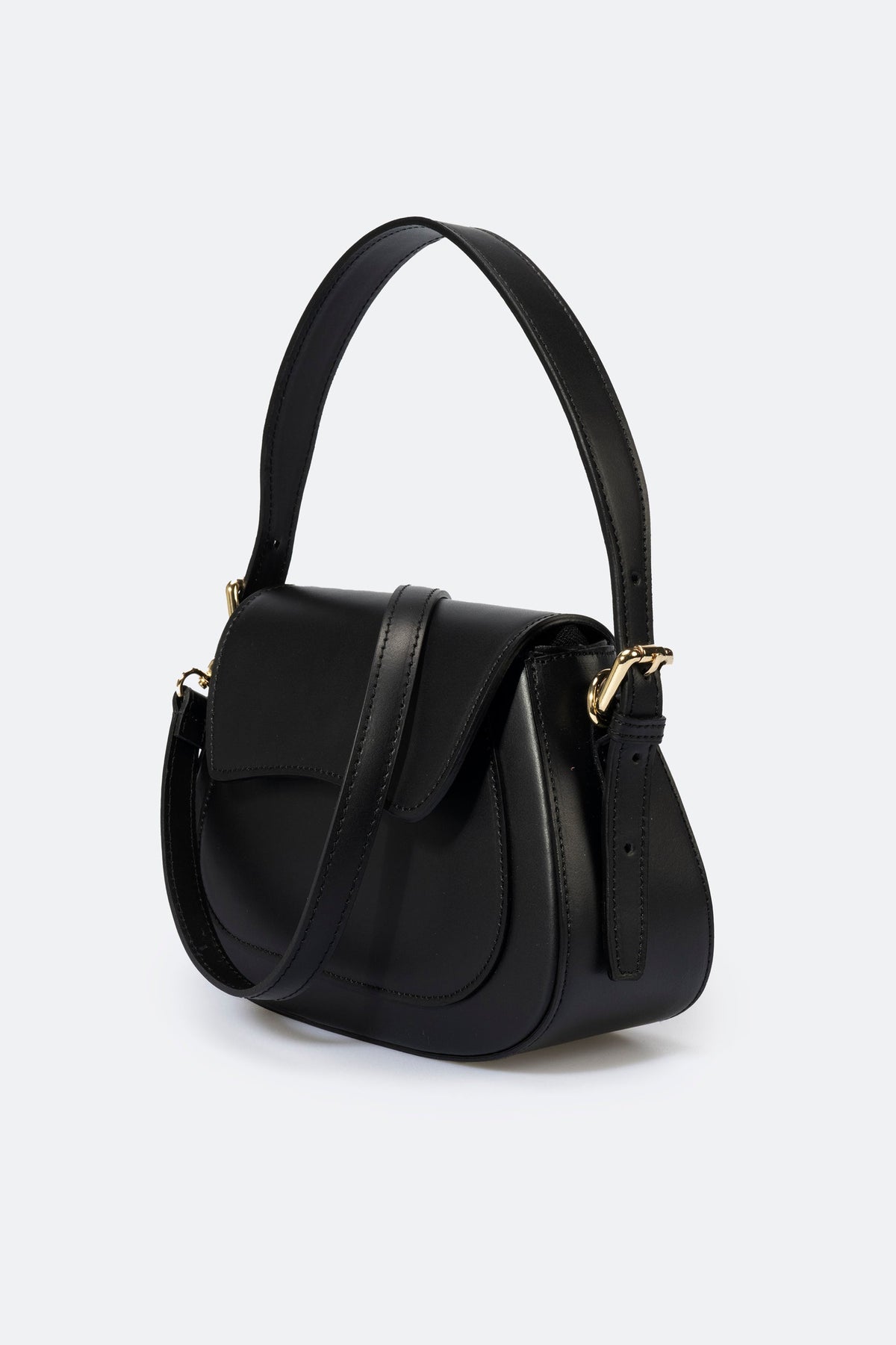 EDNA Leather Shoulder Bag - Nero