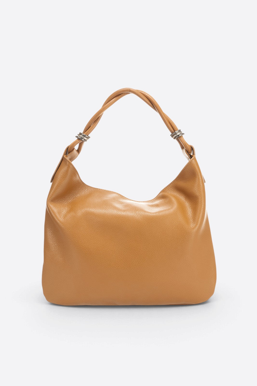 NORA Leather Top Handle Bag - Cognac