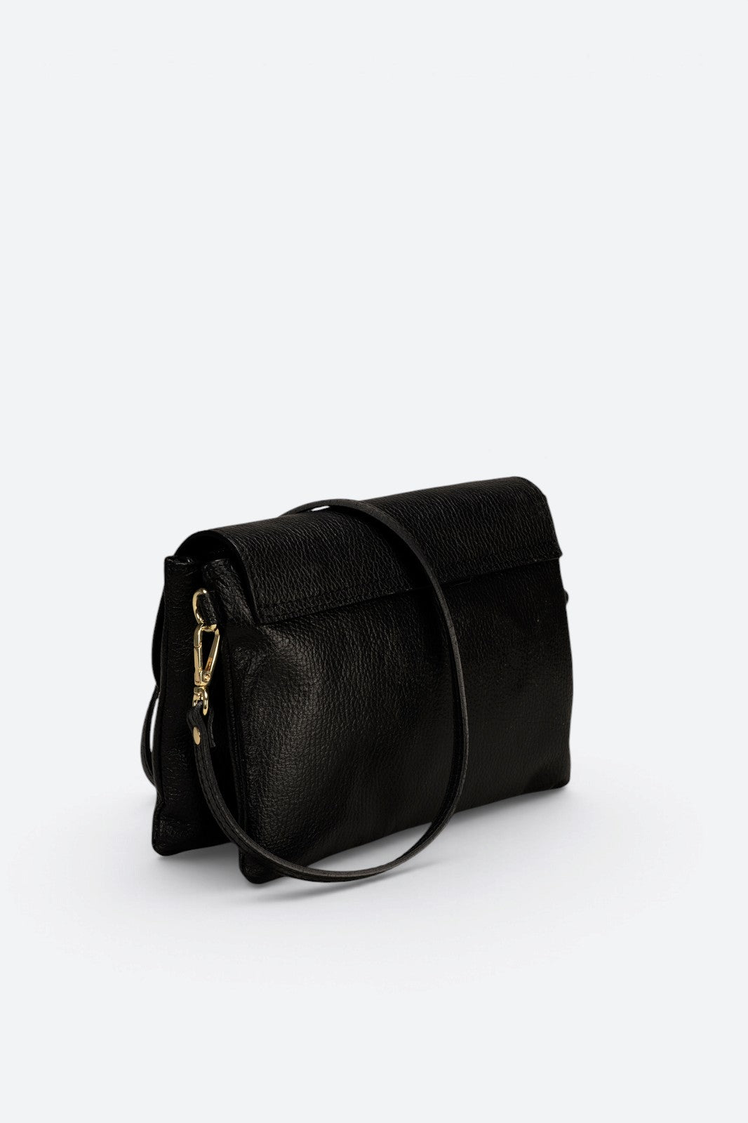 ELLA Leather Crossbody Bag - Black