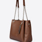 ANIKA Leather Top Handle Bag - Brown