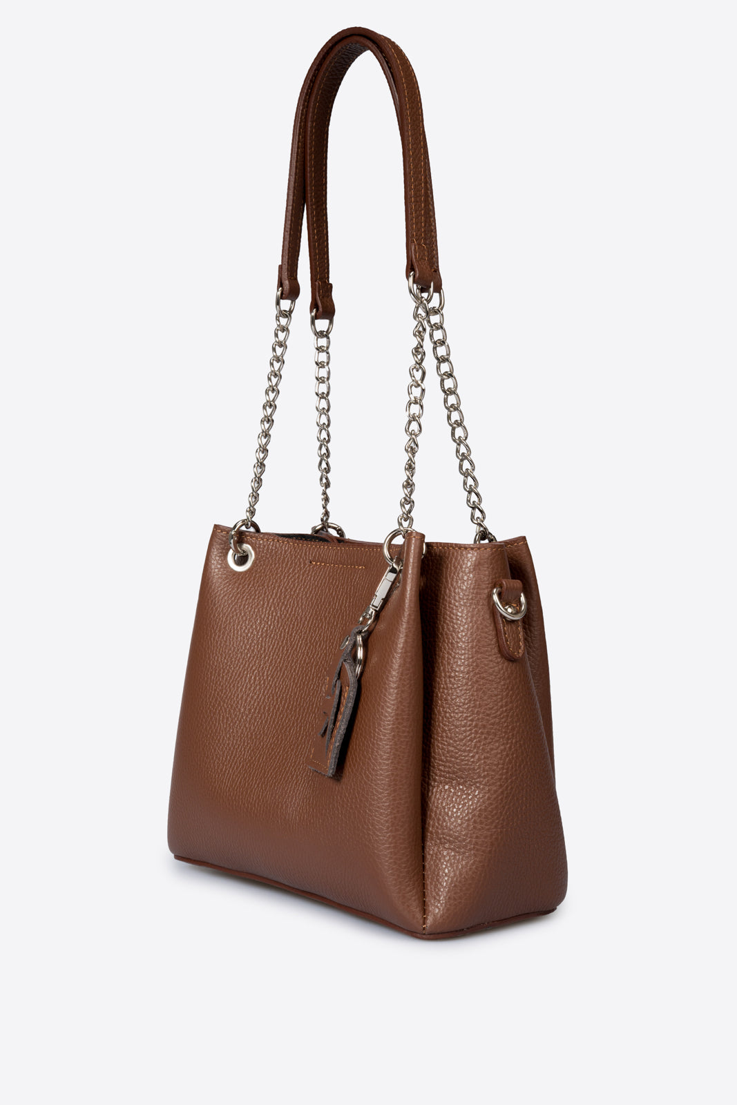 ANIKA Leather Top Handle Bag - Brown
