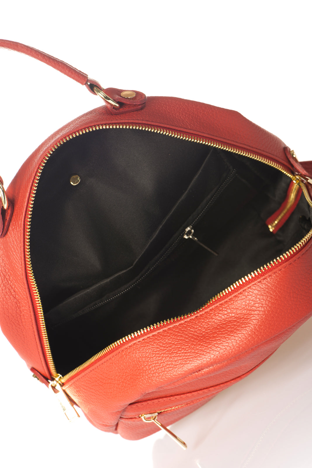 Leather Bucket Bag 5384 - Red
