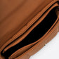 EMILIA Leather Crossbody Bag - Cognac