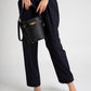MYRTO Leather Top Handle Bag - Black