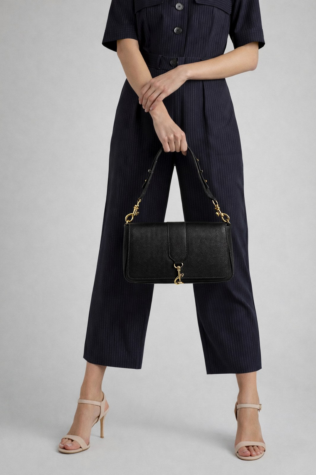 JULES Leather Crossbody Bag - Black