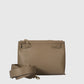 CAMILLE Leather Top Handle Bag - Fango