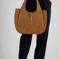 AMELIE Leather Top Handle Bag - Brown