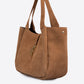 AMELIE Leather Top Handle Bag - Cognac
