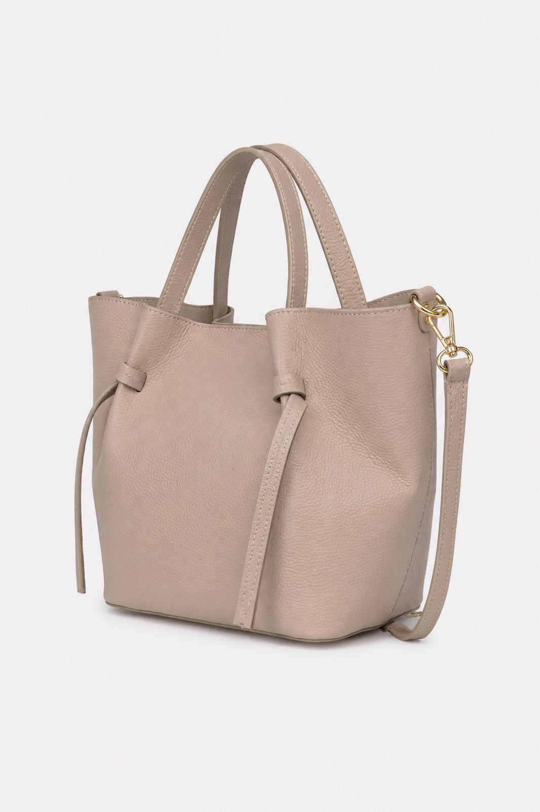 GIADA Leather Top Handle Bag - Fango
