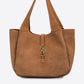 AMELIE Leather Top Handle Bag - Cognac