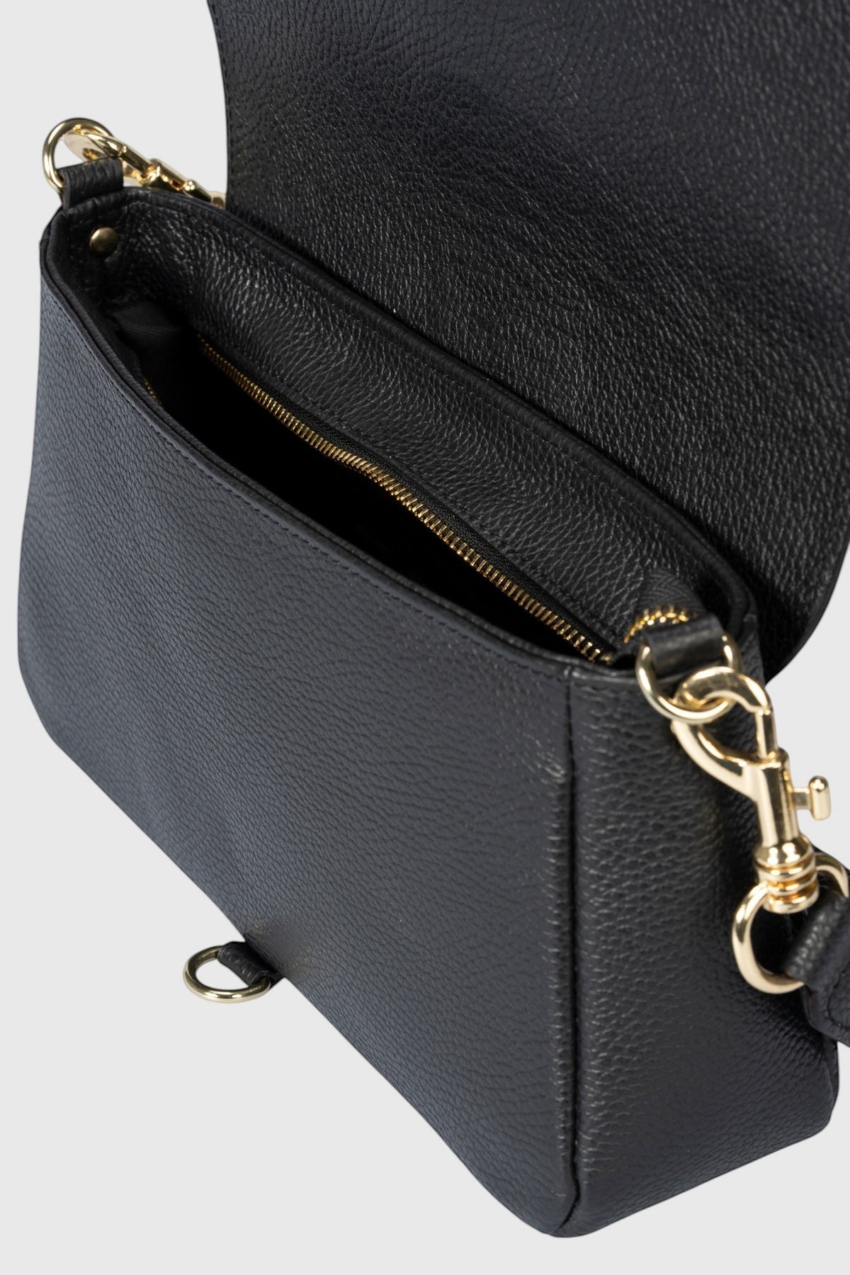 JULES Leather Crossbody Bag - Black