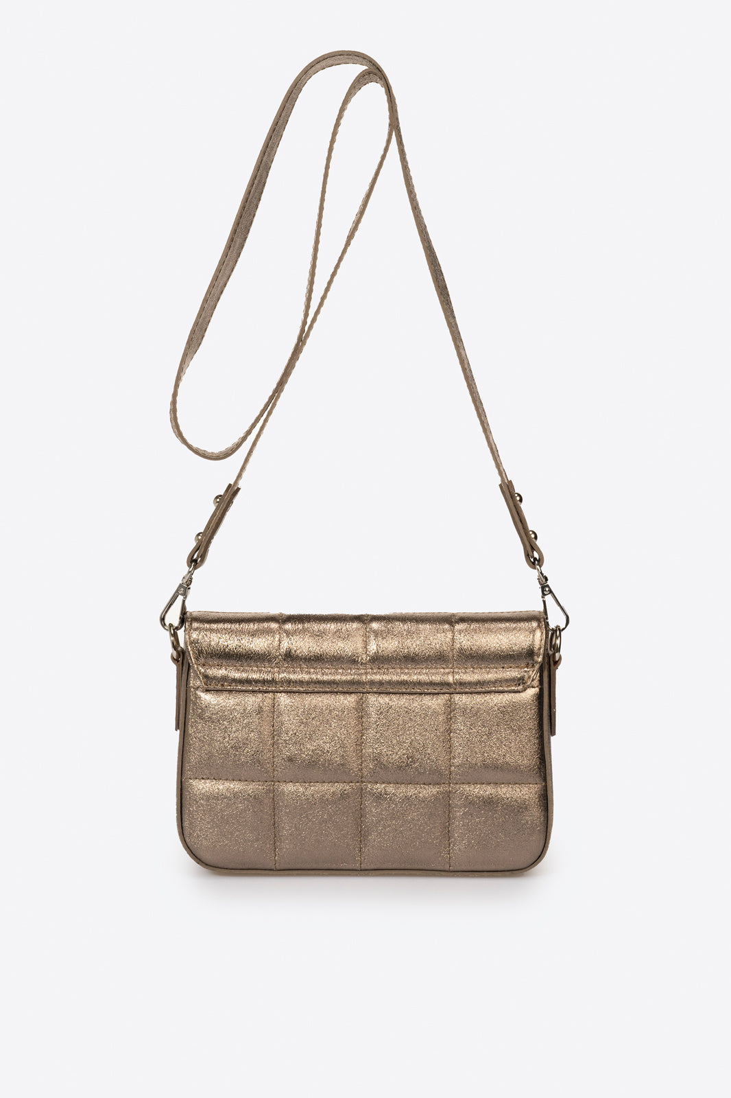 EMILIA Leather Crossbody Bag - Metal Gun