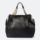 HELEN Leather Shoulder Bag - Black
