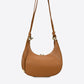 LUNA Leather Top Handle Bag - Cognac