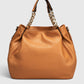 HELEN Leather Shoulder Bag - Cuoio