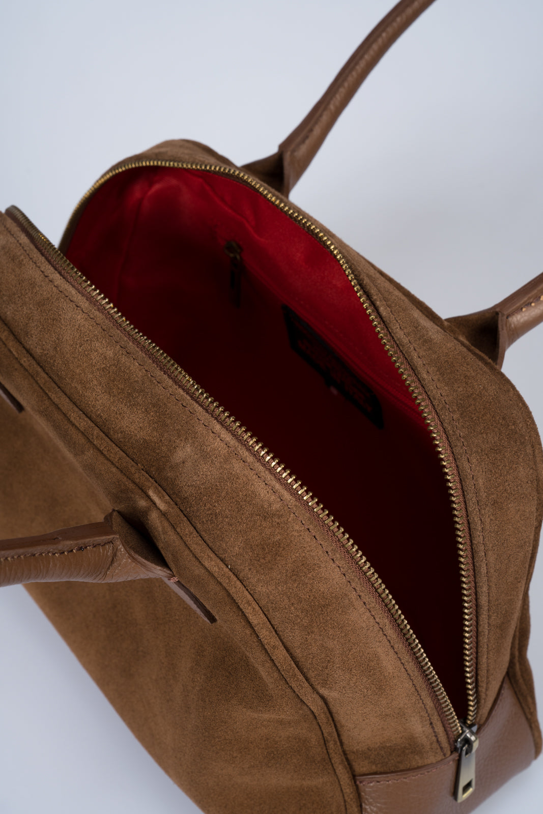 MARIANNE Leather Top Handle Bag - Bruciato