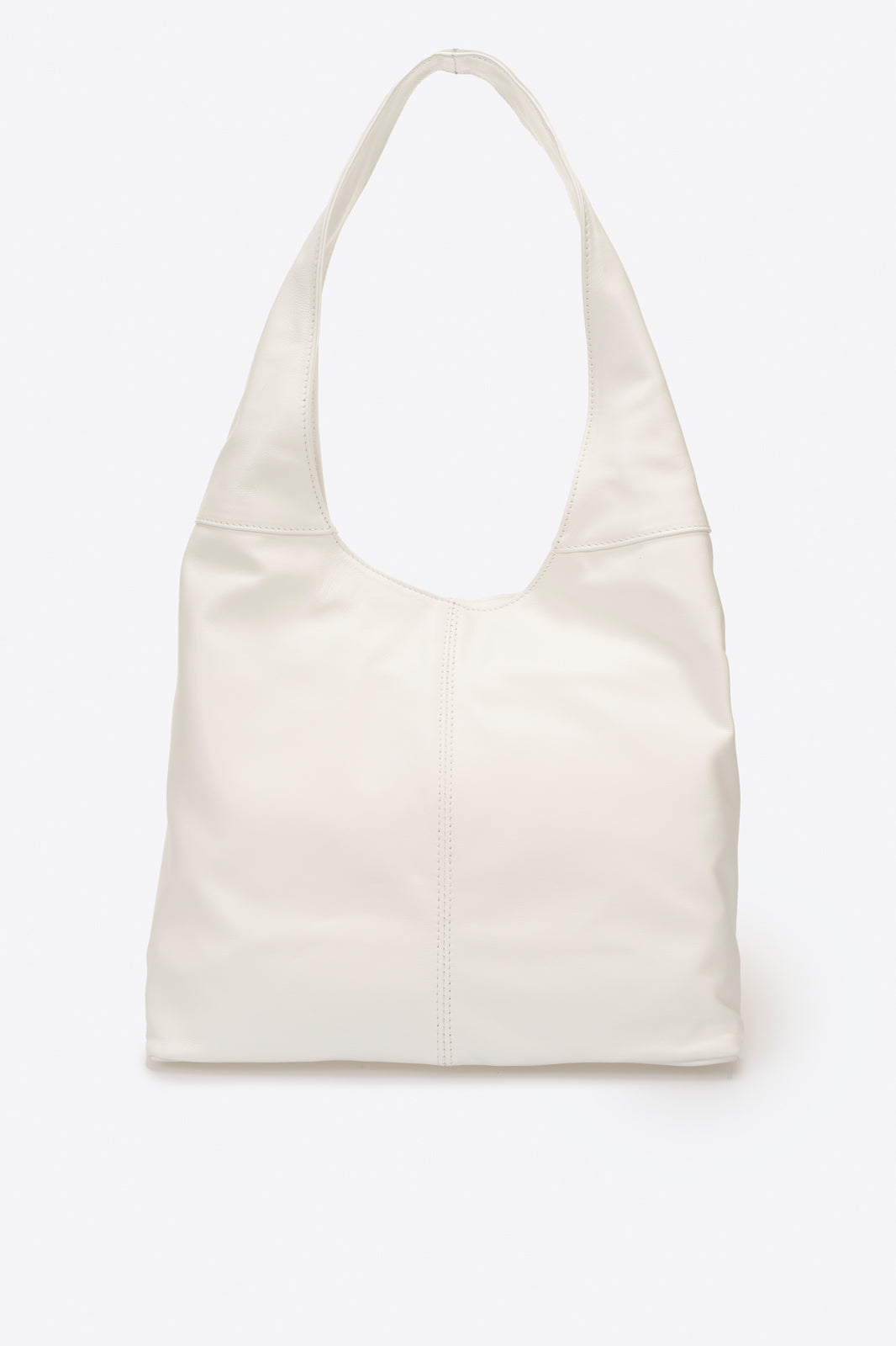 Leather Shoulder Bag 6933 - White