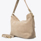 LEONIE Leather Shoulder Bag - Taupe