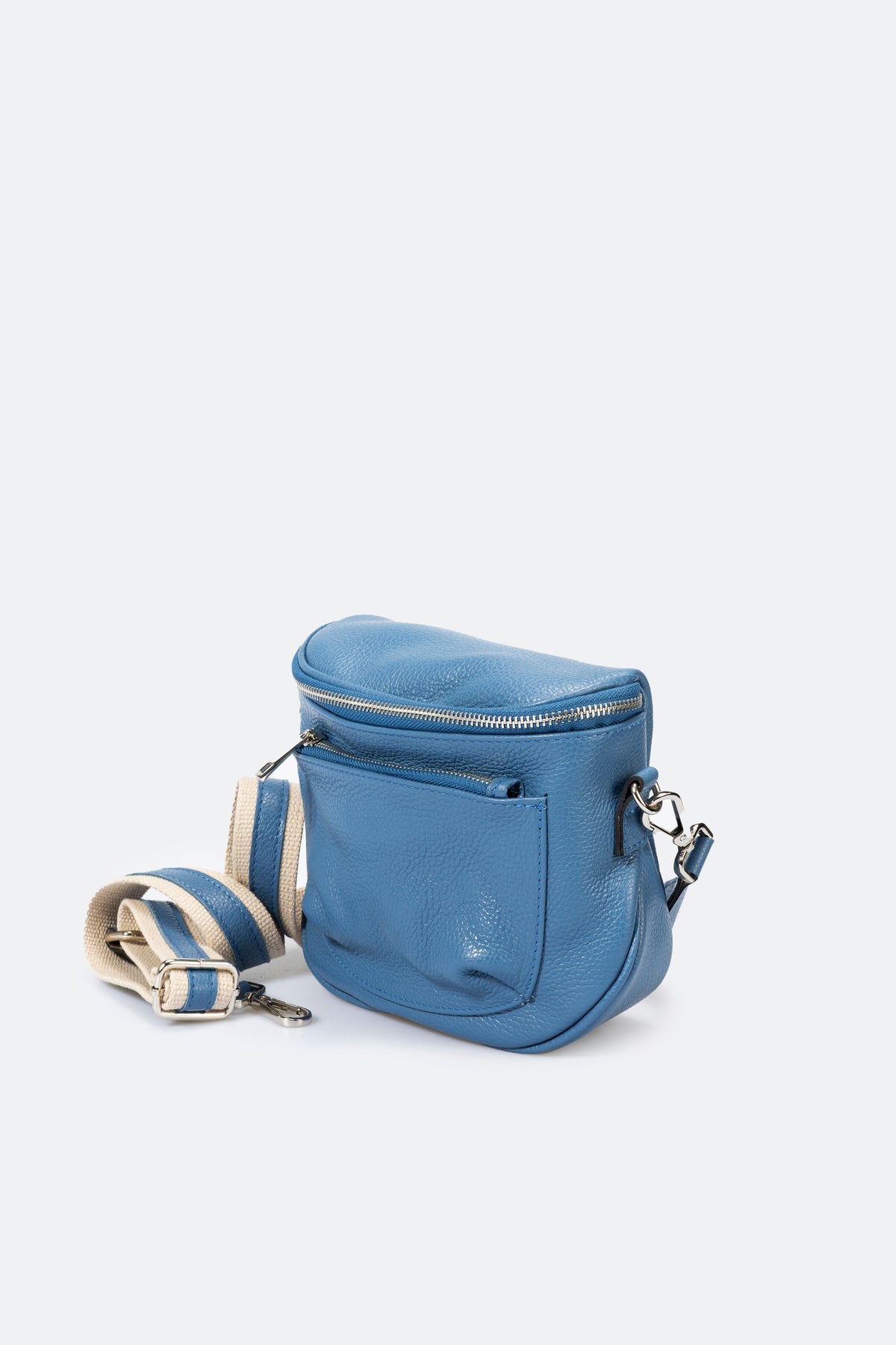 Leather Crossbody Bag 1171 - Blue