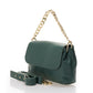 Leather Top Handle Bag 9647 - Green