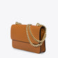 CALLIE Leather Crossbody Bag - Cognac