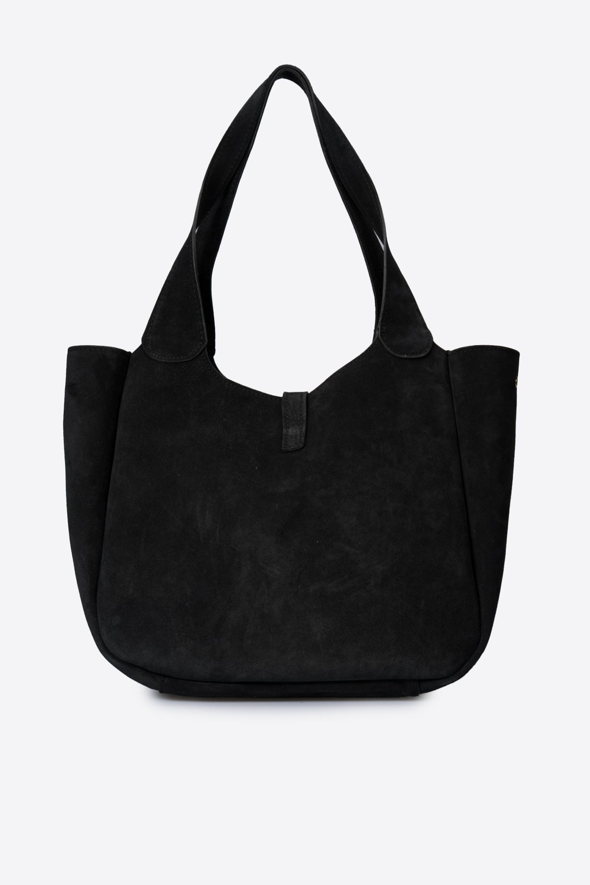 AMELIE Leather Top Handle Bag - Black