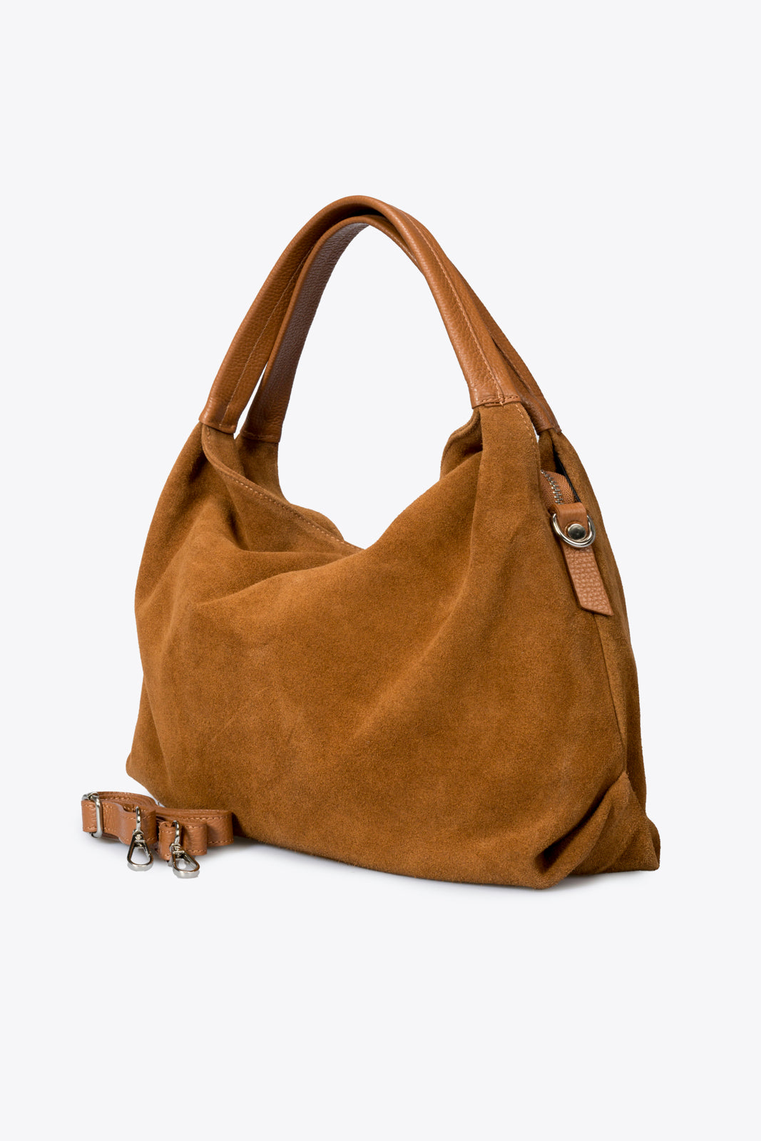 NOEMIE Leather Top Handle Bag - Cognac