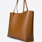 VALERIA Leather Top Handle Bag - Cognac
