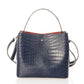 SCARLET Leather Top Handle Bag - Blue