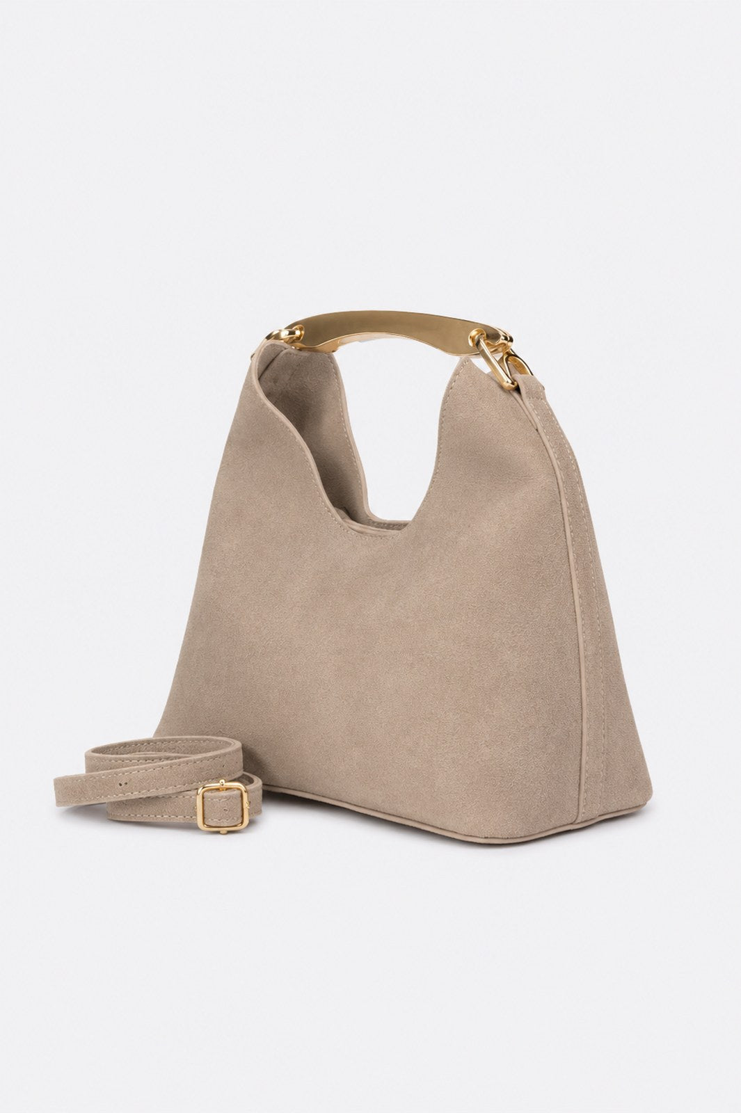 AGNES Leather Top Handle Bag - Fango