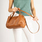 MAYA Leather Top Handle Bag - Cuoio