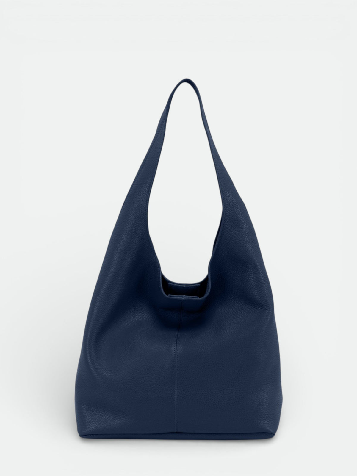 NADIA Leather Top Handle Bag - Blue
