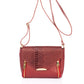 Leather Crossbody Bag 7069 - Bordo