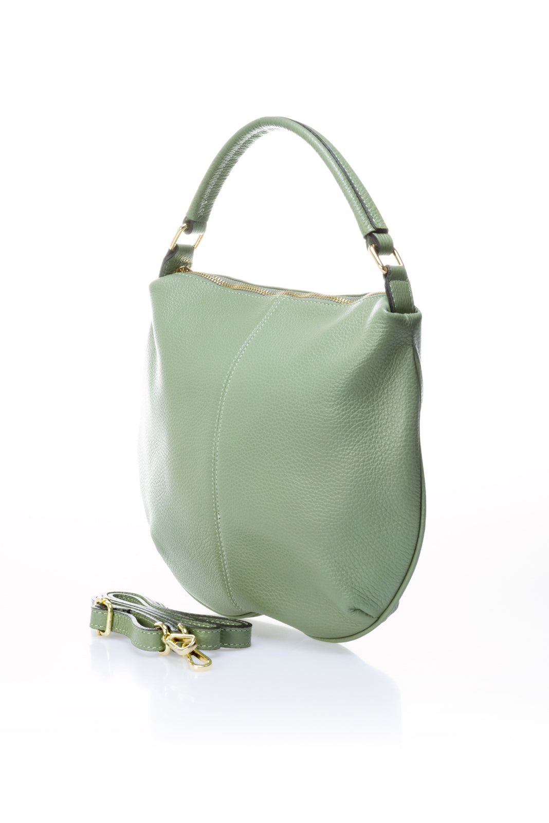 Leather Top Handle Bag 5217 - Mint