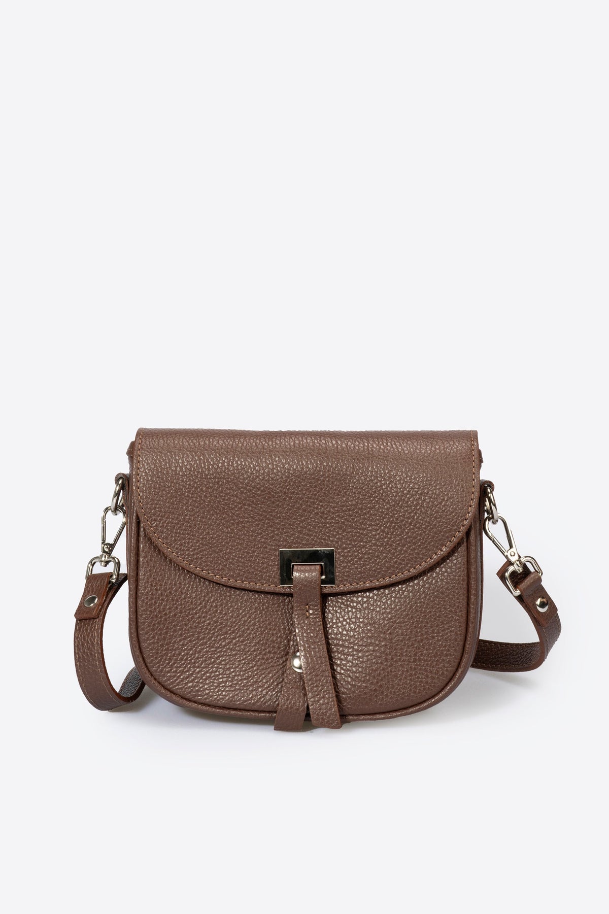 BELA Leather Crossbody Bag - Brown