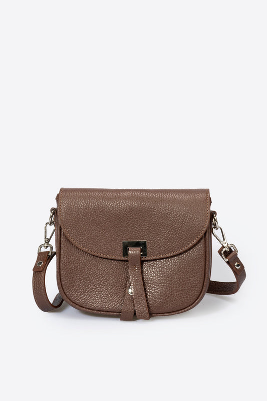 BELA Leather Crossbody Bag - Brown