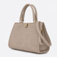 LIDIA Leather Top Handle Bag - Fango
