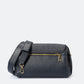 Leather Shoulder Bag 9647 - Black