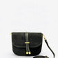 Leather Crossbody Bag 5630 - Black