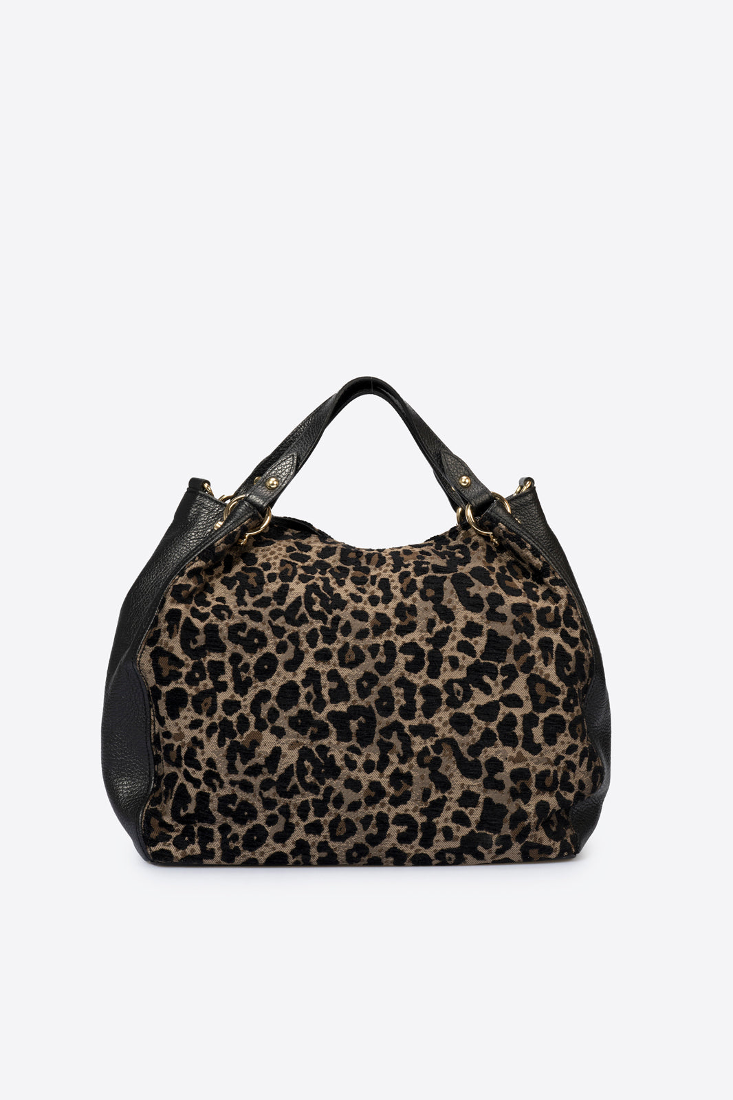 Leather Top Handle Bag 4012 - Black