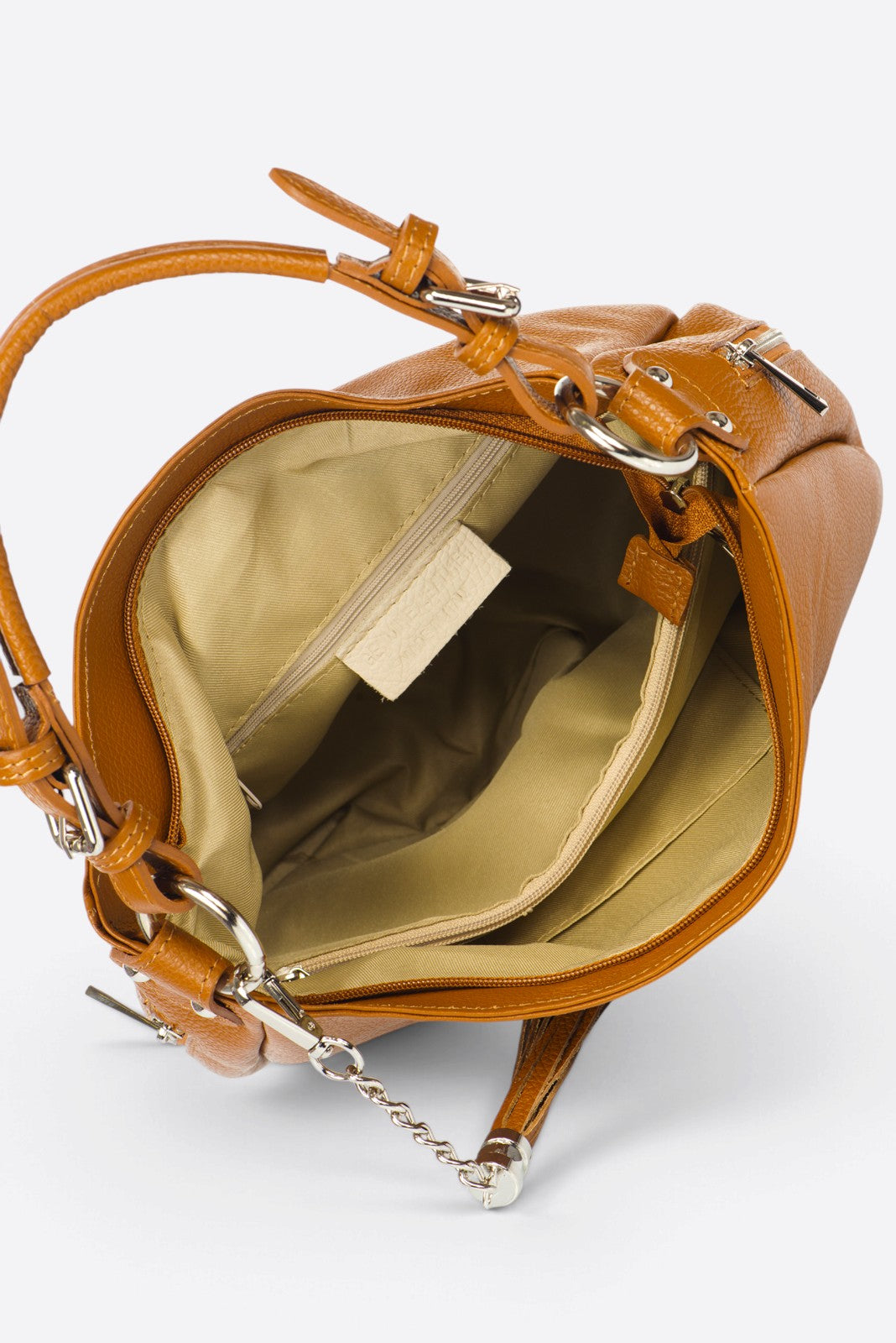 UMA Leather Top Handle Bag - Cognac