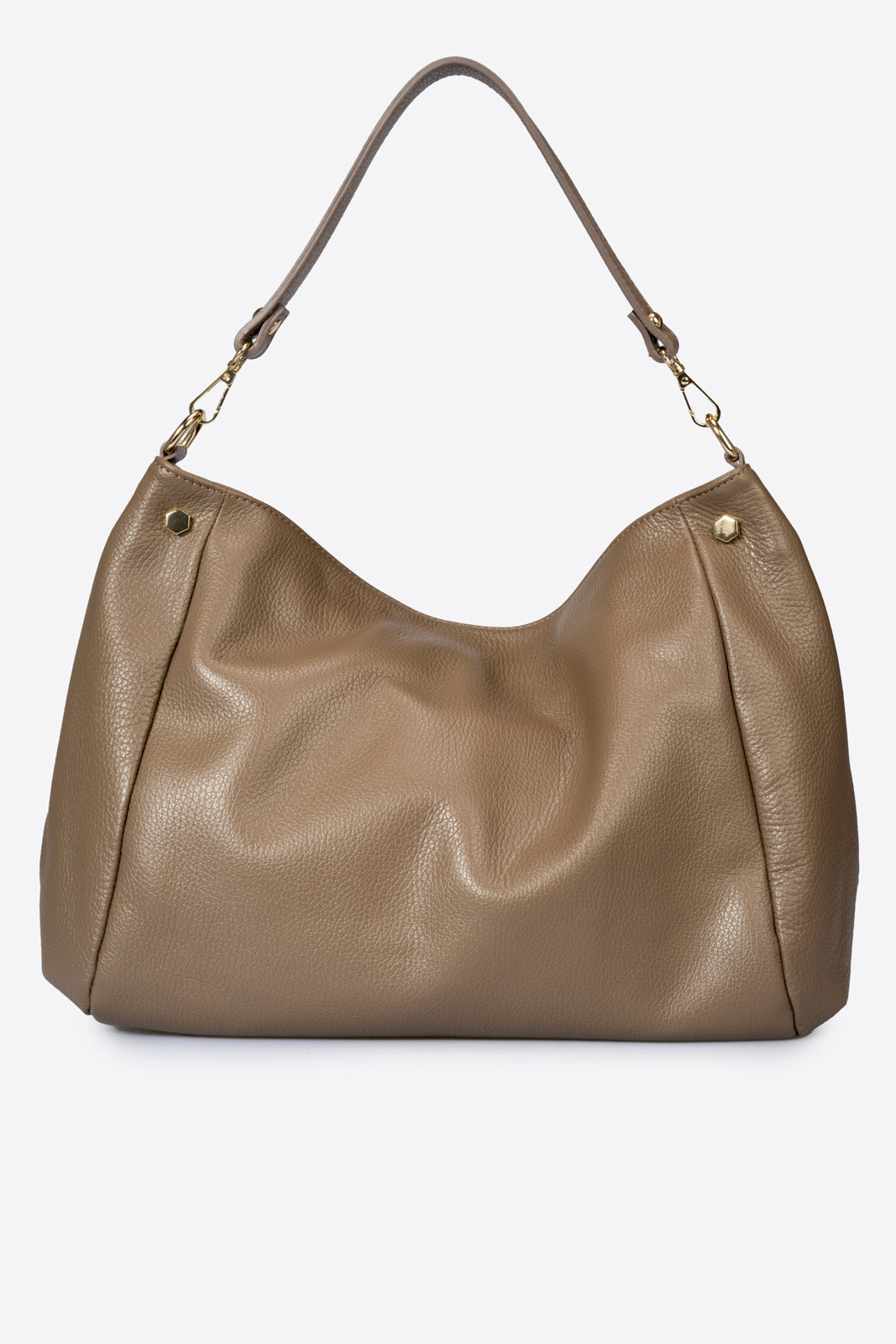 ANOUK Leather Top Handle Bag - Taupe