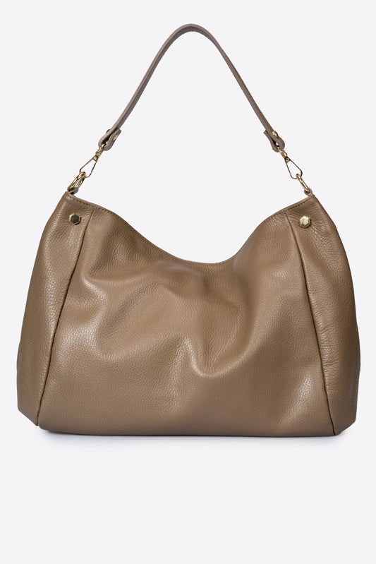 ANOUK Leather Top Handle Bag - Taupe