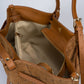 SOLENNE Leather Top Handle Bag - Cognac