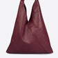 ZELDA Leather Top Handle Bag - Bordo