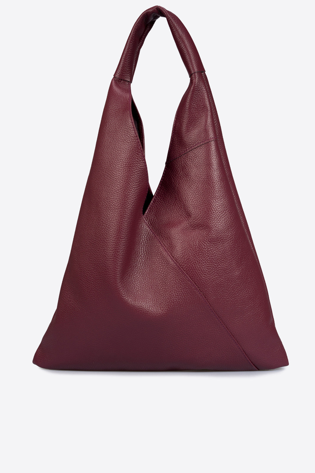 ZELDA Leather Top Handle Bag - Bordo