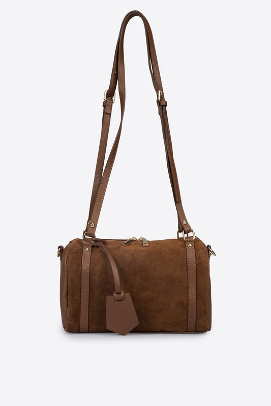 NOOR Leather Bowling Bag - Brown