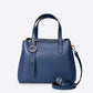 EMILY Leather Top Handle Bag - Blue