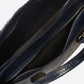 CASSANDRA Leather Top Handle Bag - Navy