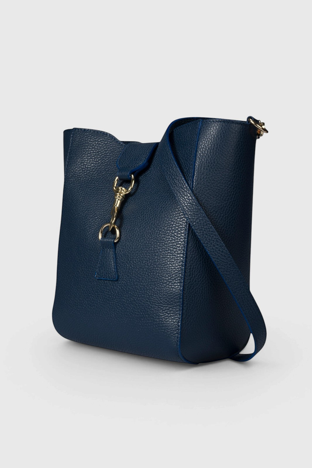 REINA Leather Crossbody Bag - Blue